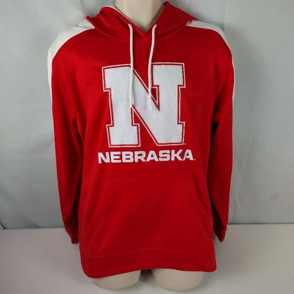 nebraska cornhuskers Men's Hoodie Size Large University Team Gear Football NWT - Picture 2 of 11